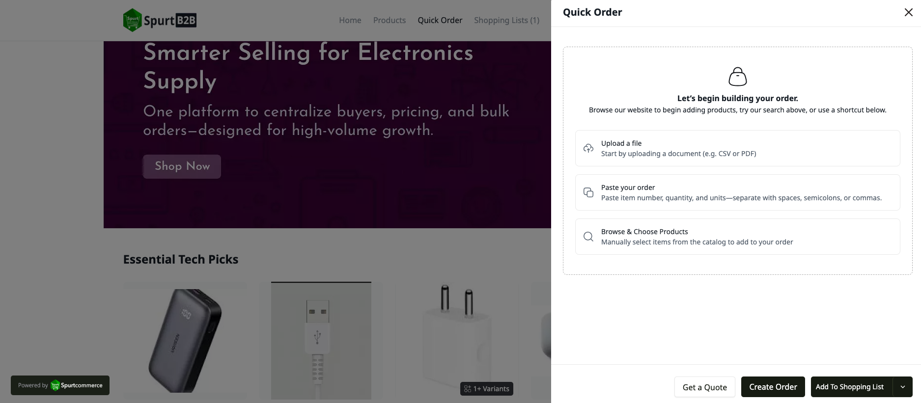 Quick Order screenshot 1