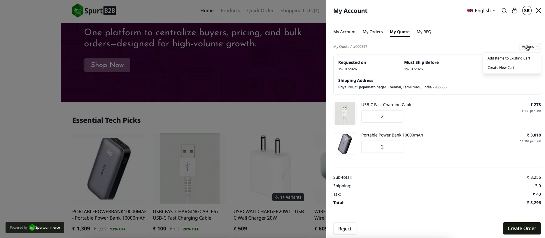 Quotation from Seller screenshot 2