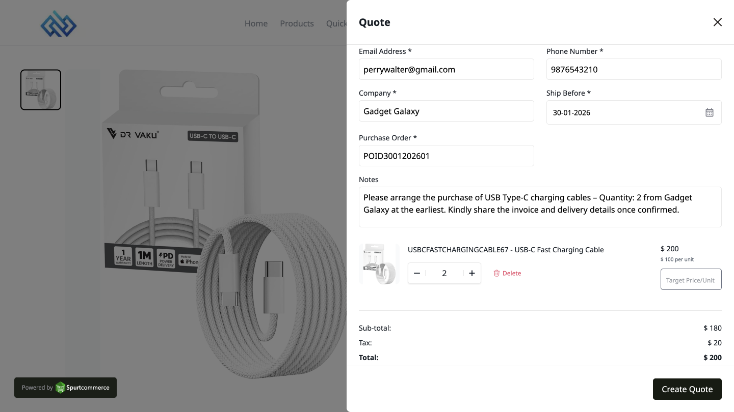 Get Quote screenshot 1