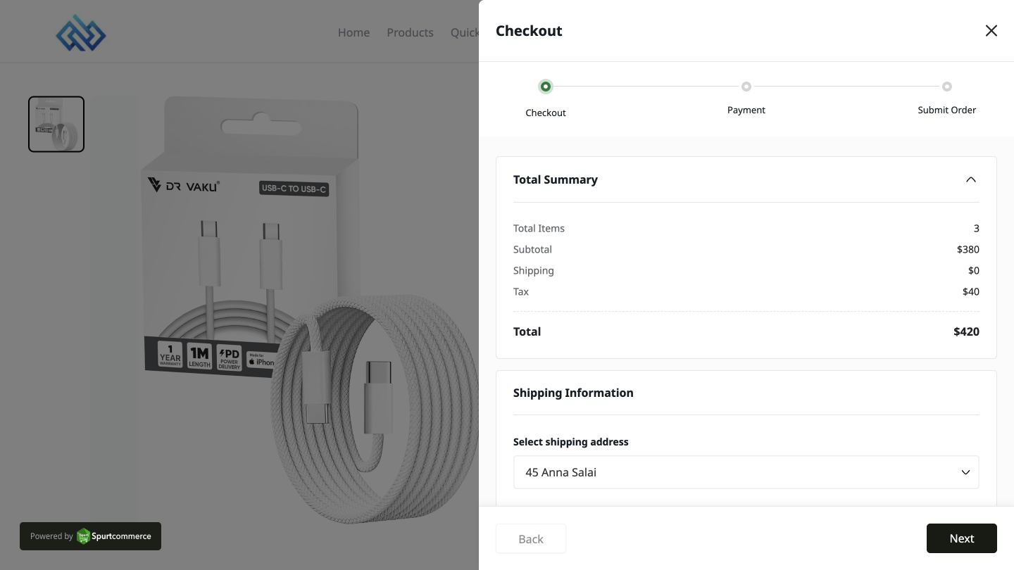 Order Checkout Flow screenshot 1