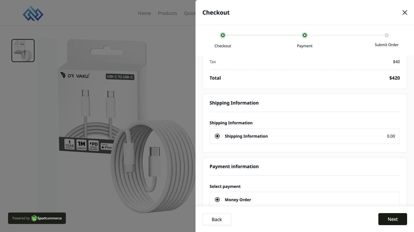 Order Checkout Flow screenshot 2