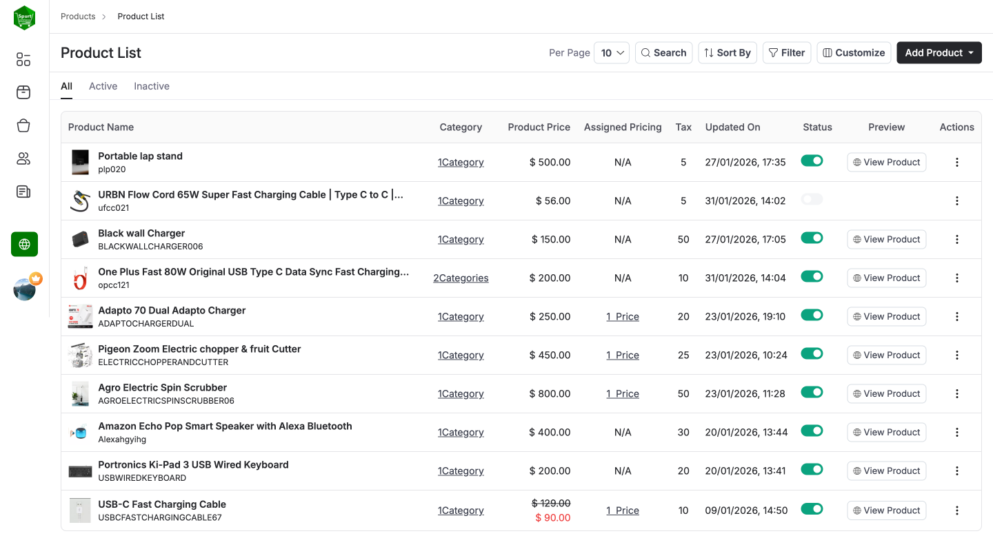 Product Listings screenshot  1