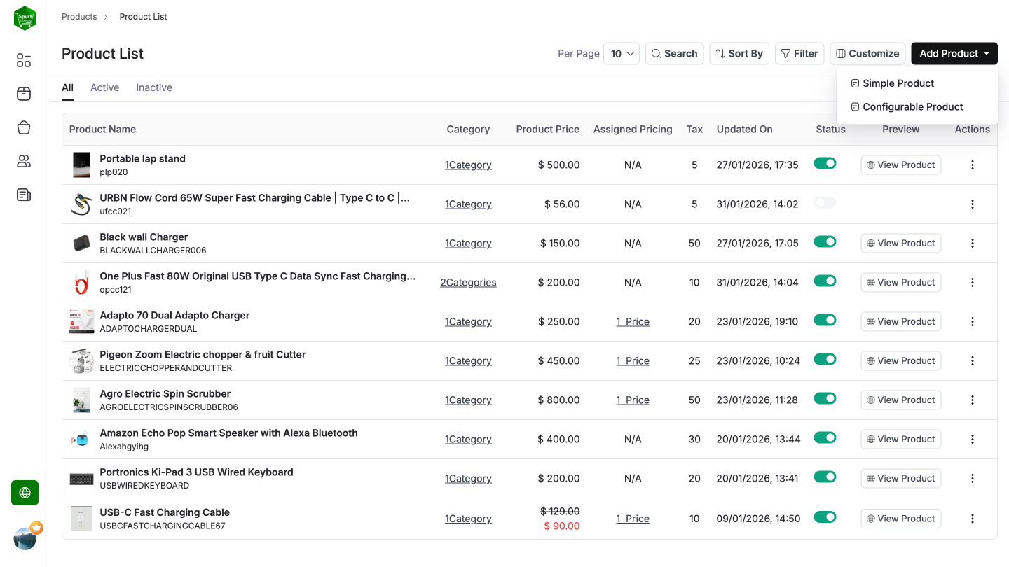 Product Listings screenshot  3
